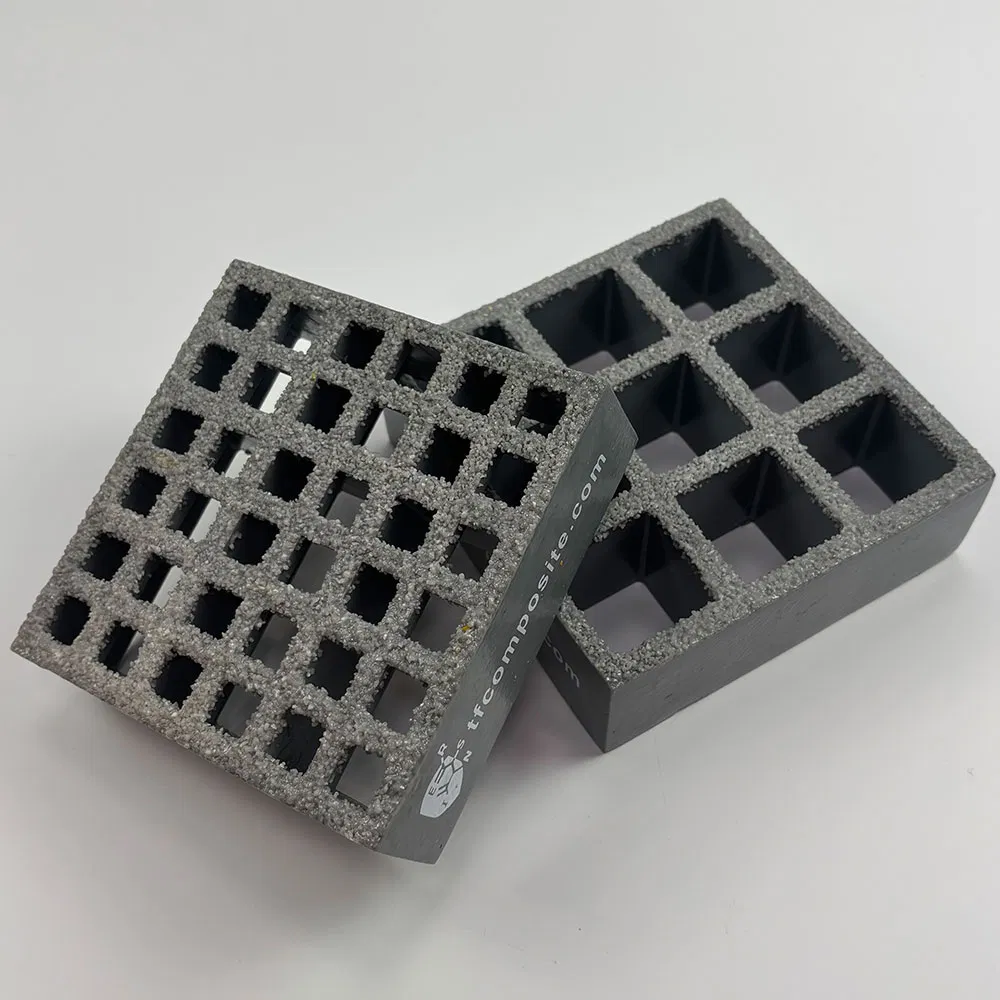 FRP Product Grating Mesh Trench Cover Industrial Walkway Platform Structure Anti Slip Corrosion Resistant Fire Retardant UV Protected Long Lasting Surface