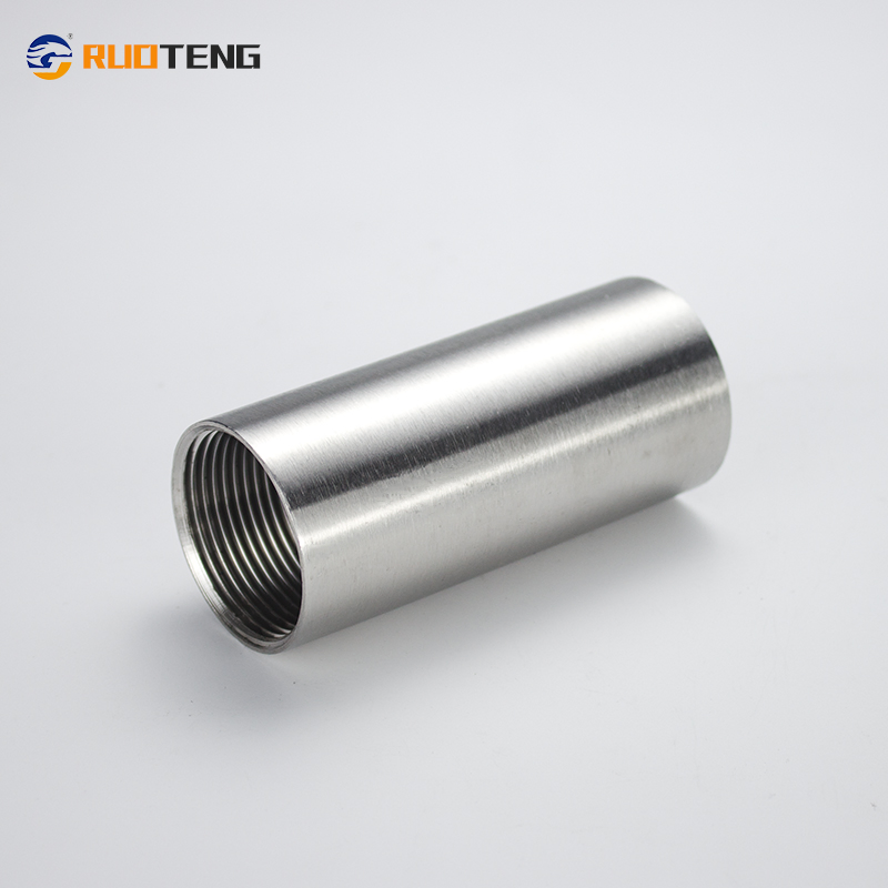 [Ruoteng] Stainless Steel Female Full Coupling, Seamless Pipe Coupling Long Type Thread Socket