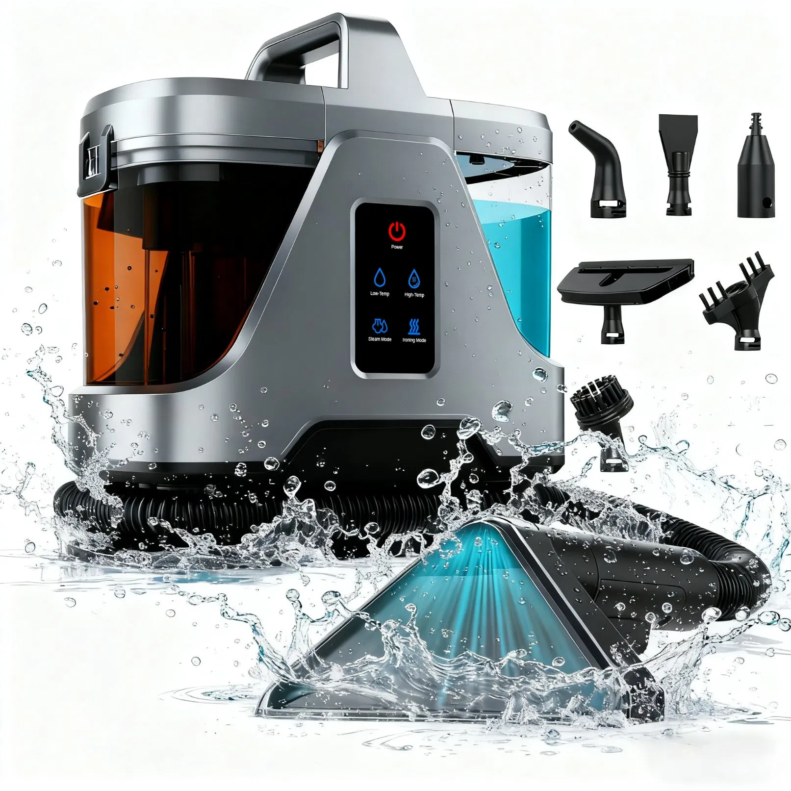 Professional Steam Wet/Dry Vacuum Cleaning Portable Sofa Carpet Cleaner Fabric Washing Upholstery Spill Spot Cleaning Machine