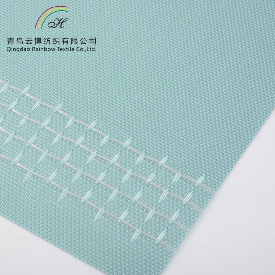China Factory Table Mat Heat Resistant Non-Slip PVC Polyester Woven Kitchen Placemat