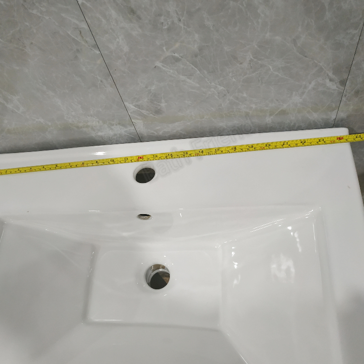 Building Material Sanitary Ware Square Designer Bathroom Sink Furniture Ceramic Freestanding Basin