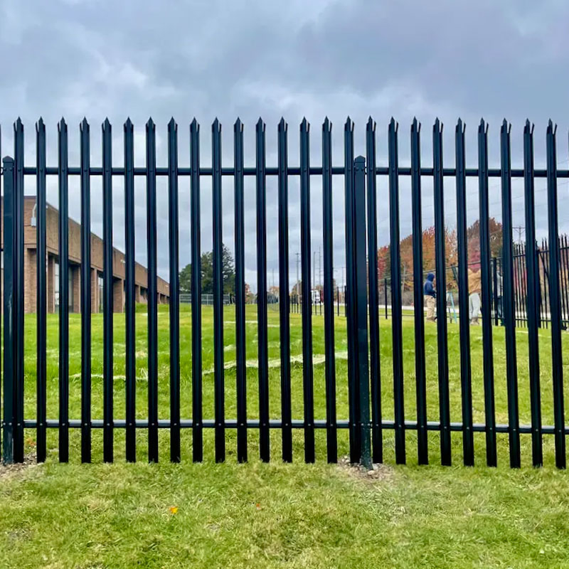 Wholesale Powder Coated W Pale Round / Single / Triple Pointed Palisade Security Fencing
