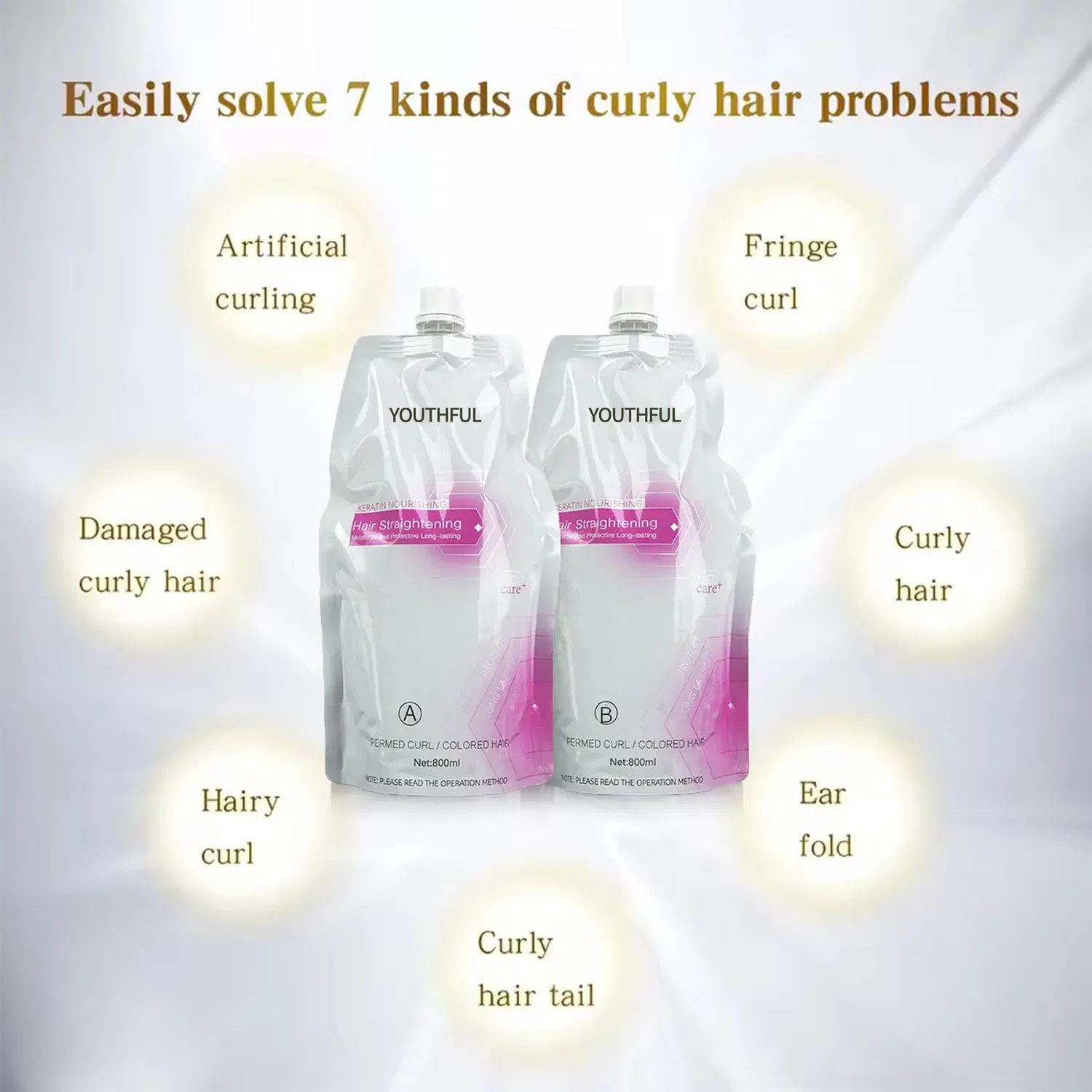 Salon Professional Hair Styling Moisturizing Rebonding Permanent Hair Straightening Cream