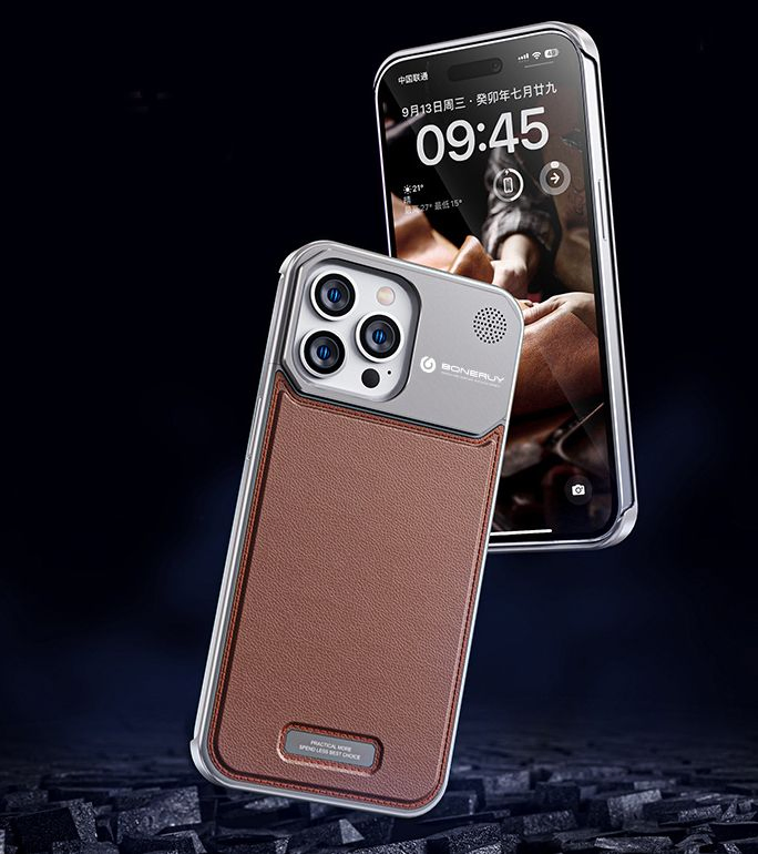 Кожаный чехол для iPhone с ароматерапией и блестками