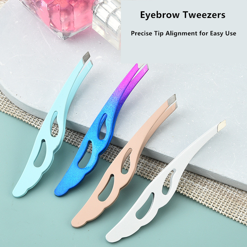 Matte Vented Feather Slanted Tip Ladies' Eyebrow Lash Banding Perm Kit Tweezers