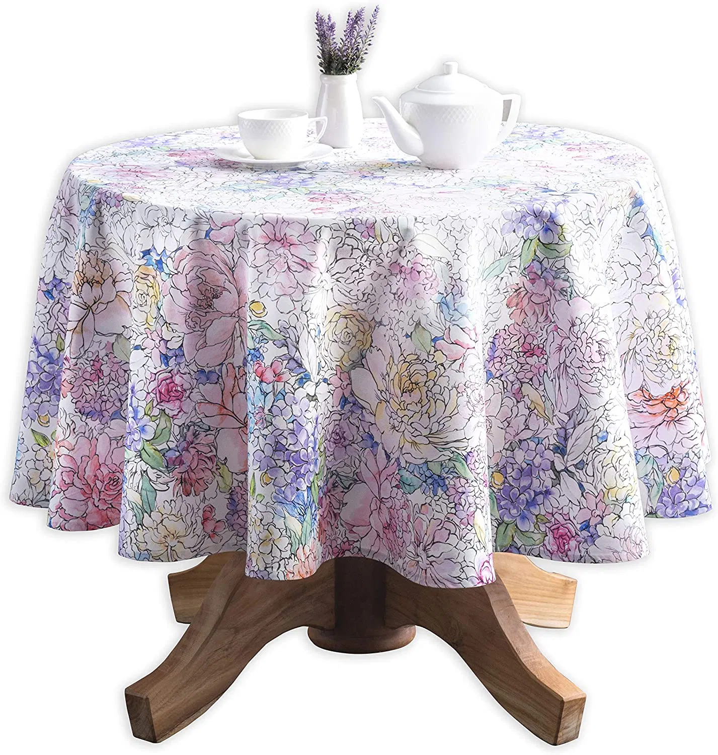 100% Cotton Tablecloth Kitchen Dining Table Cloth for Round Tablestabletop Cover