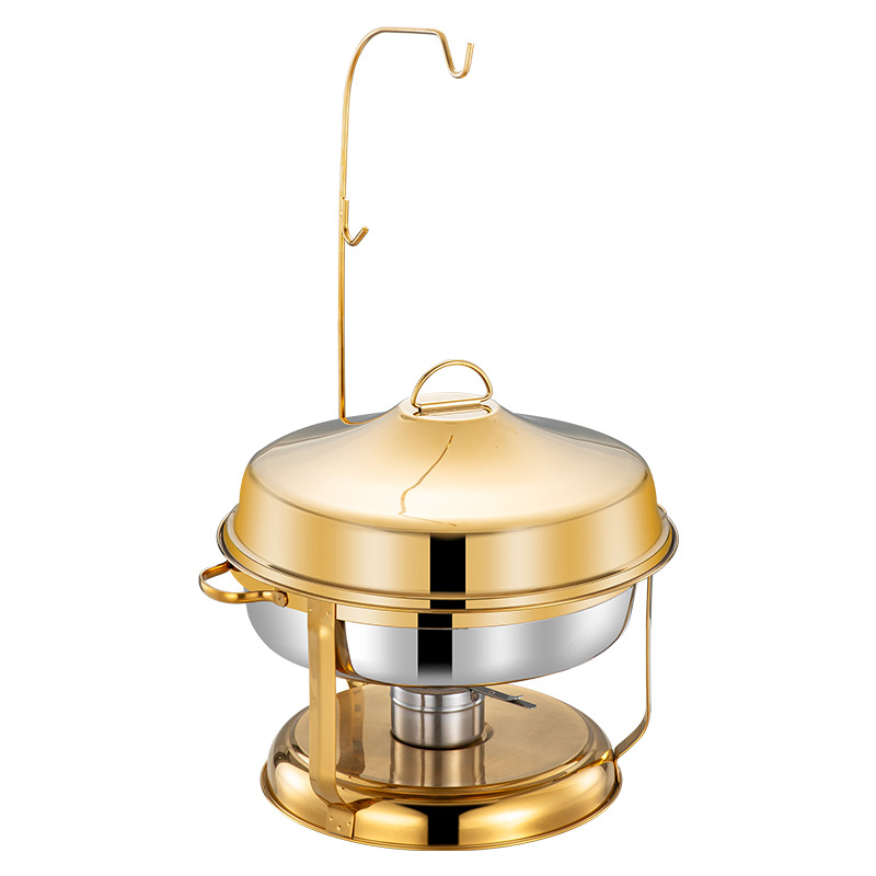 Premium 8L Silver Stainless Steel Chafing Dish with Lid