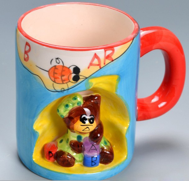 Creative 3D Stereoscopic Hand-Painted Cartoon Animal Ceramic Mug