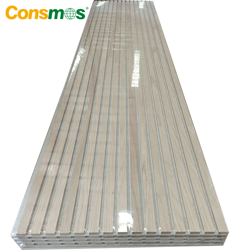 Interior Decoration Wall Covering Wood Slat Pet MDF Acoustic Polyester Fiber Soundproofing Ceiling Panel