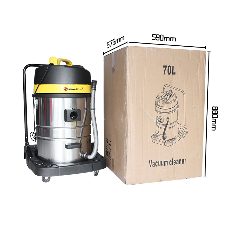 Factory Direct Sale High Quality Waterproof 70L 2000W Wet Dry Warehouse Outdoor Vacuum Cleaner Heavy Duty