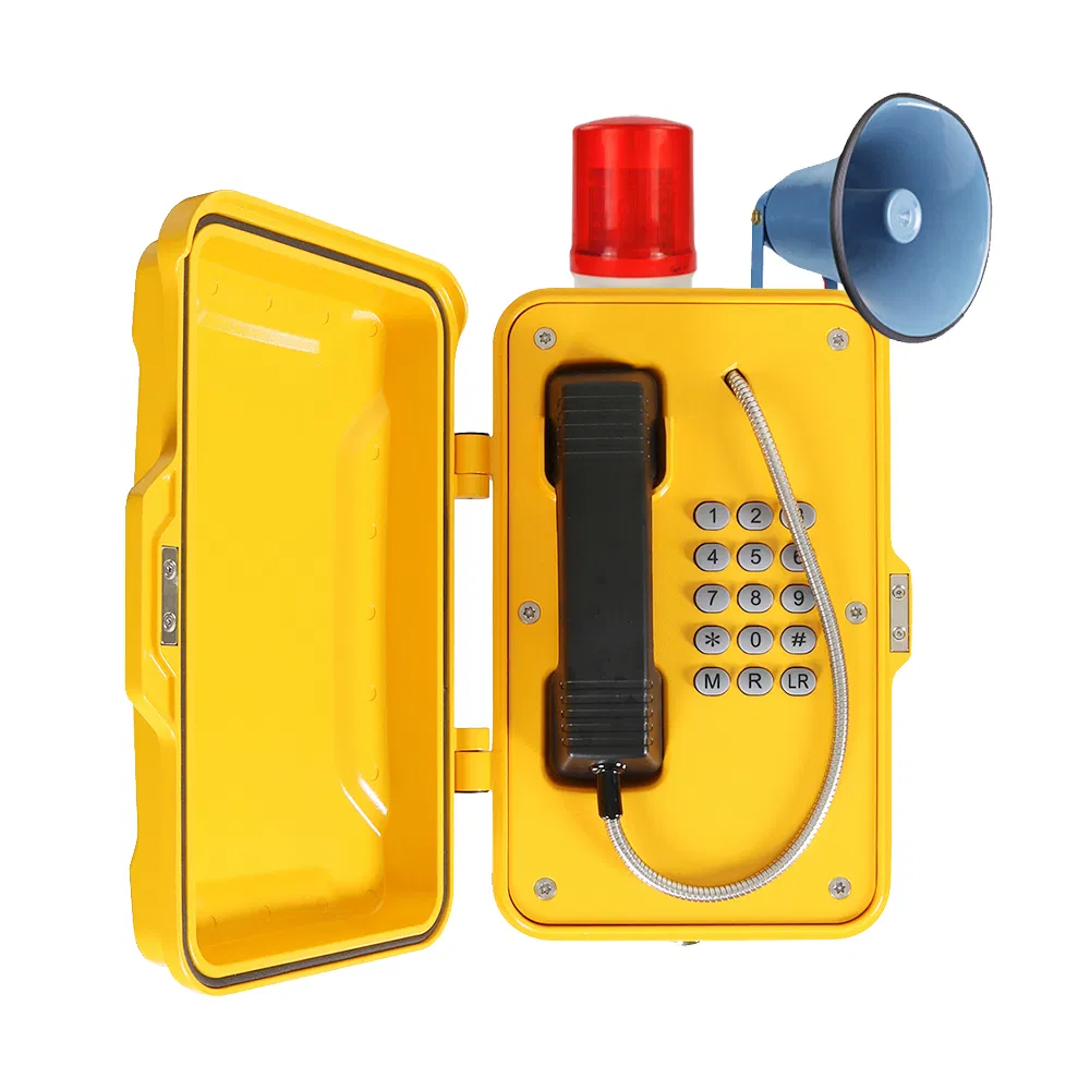 Industrial Telephone with IP66– IP67 Waterproof Rating, PA Broadcast & Loudspeaker Functions