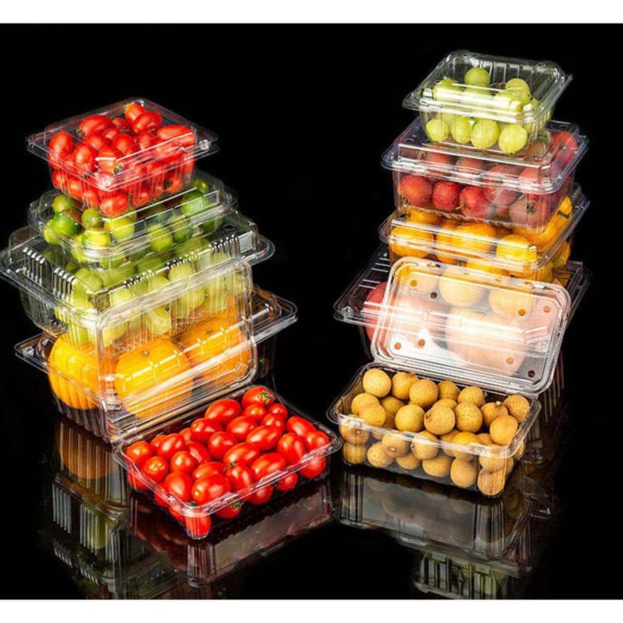 Прозрачная упаковка для суши, фруктов и бургеров с крышкой