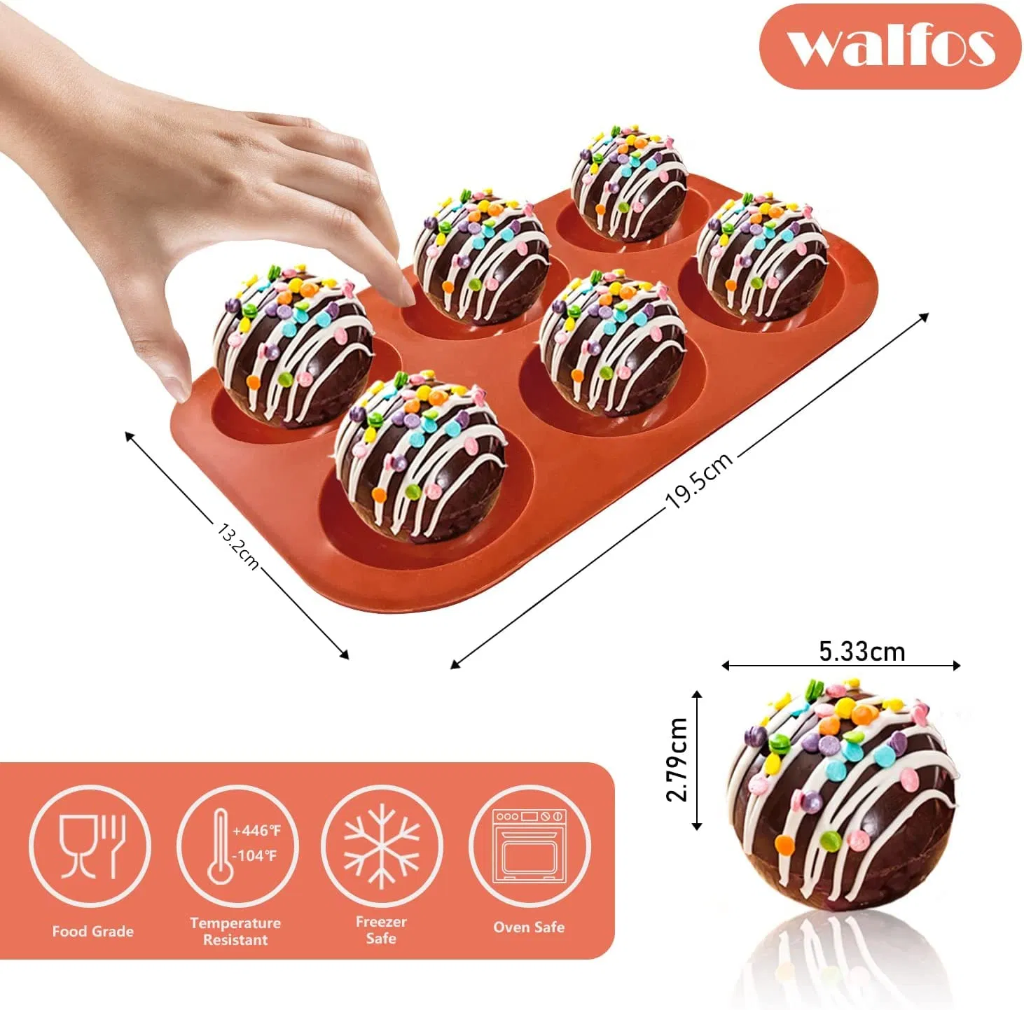 Hot Chocolate-Bomb Semi-Sphere Macaron Cake Half-Sphere Silicone Molds Chocolate-Cake Jelly Dome Mousse