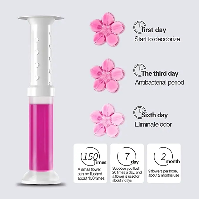 Toilet Stain Removal Cleaning Air Freshener Flower Cleaning Gel Cleaner