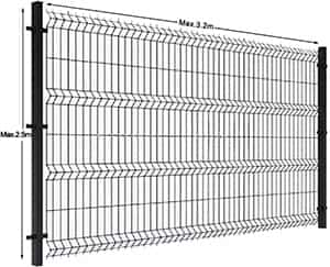 Fence Panels/Security Fence/Garden Fence/3D Triangle Bending Welded Wire Fencing Netting