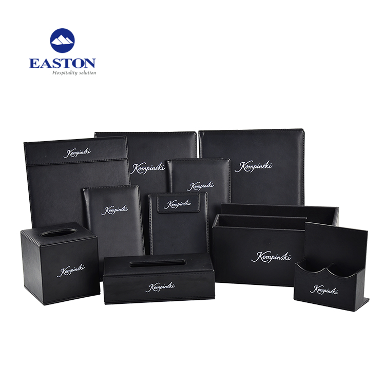China Navy Blue Series Leather Products for Hotel Amenities