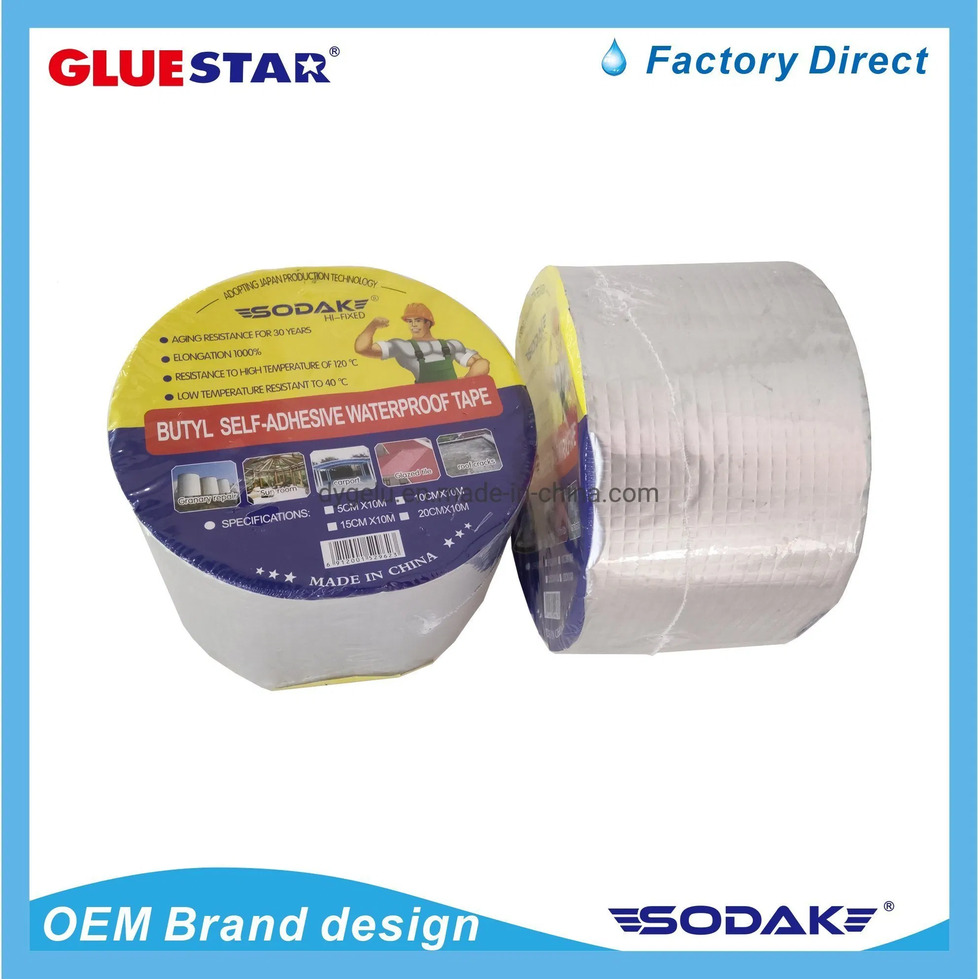 Sodak Sealing Repair Tape Waterproof Aluminum Foil Butyl Water Leak Tape