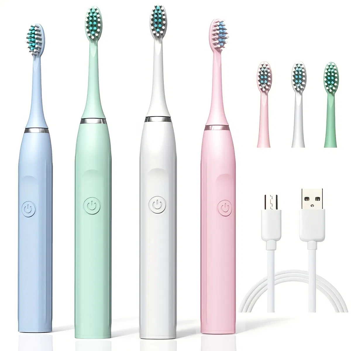 Unisex USB Rechargeable Ultrasonic Automatic Adult Electric Toothbrush