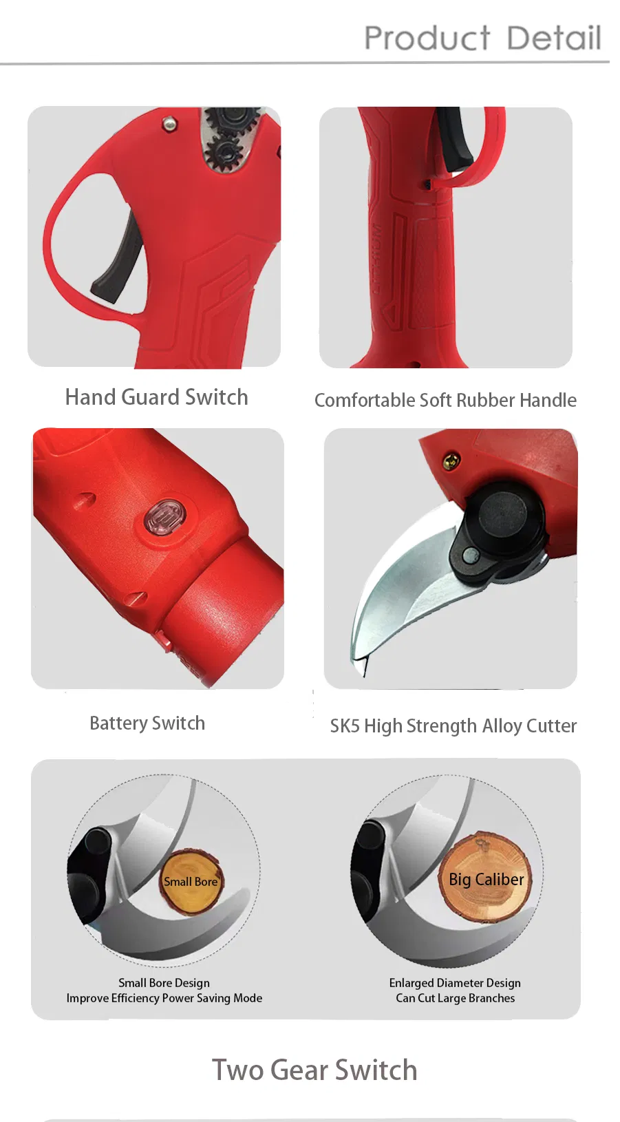 Аккумуляторные садовые ножницы Wosai 25 мм