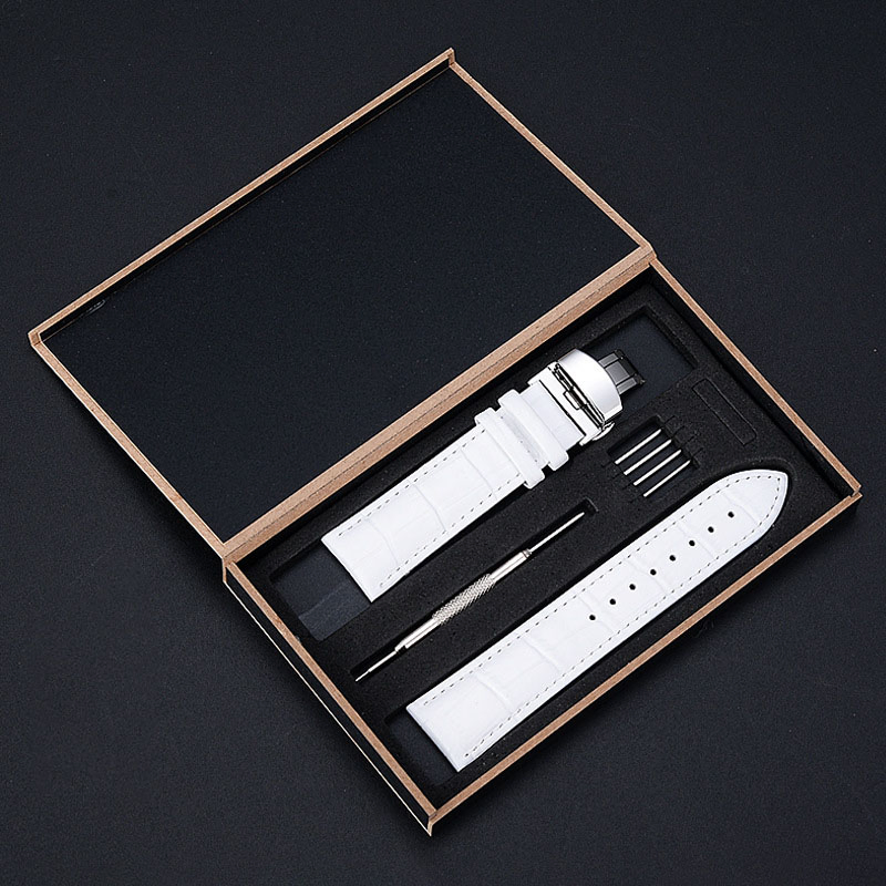 Best Selling Factory Stock Bamboo Grain Cowhide Leather Watch Band