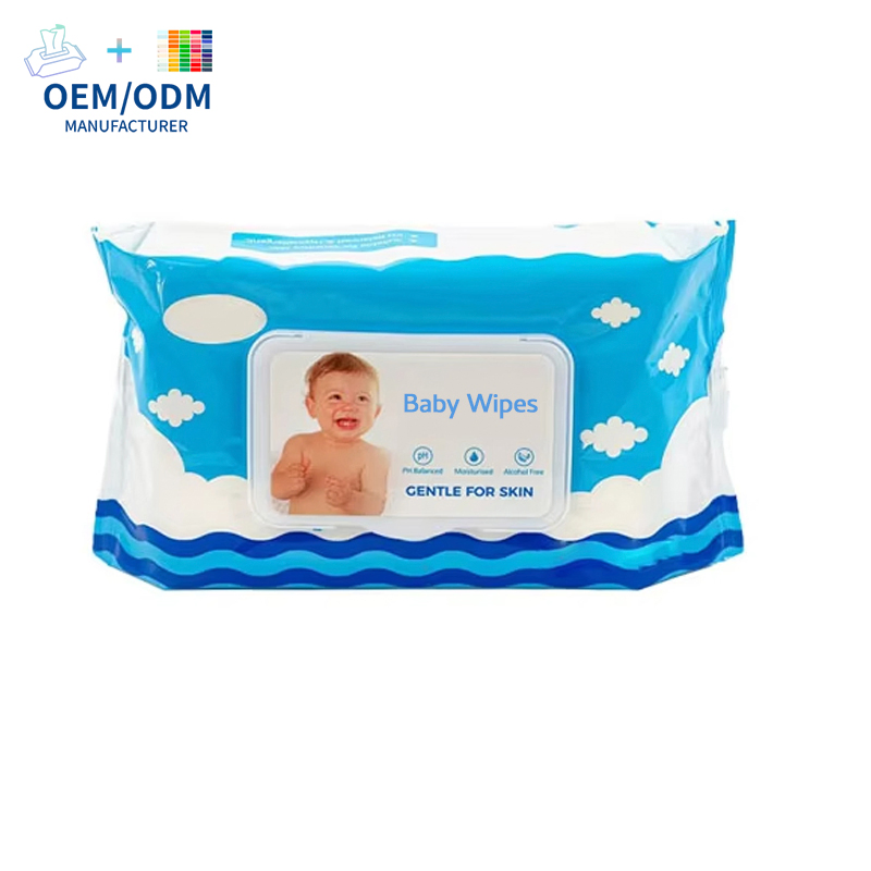 Qimei OEM ODM Organic Baby Eco Friendly 1-120PCS Wipes Natural Nonwoven Baby Wet Sensitive Wipes