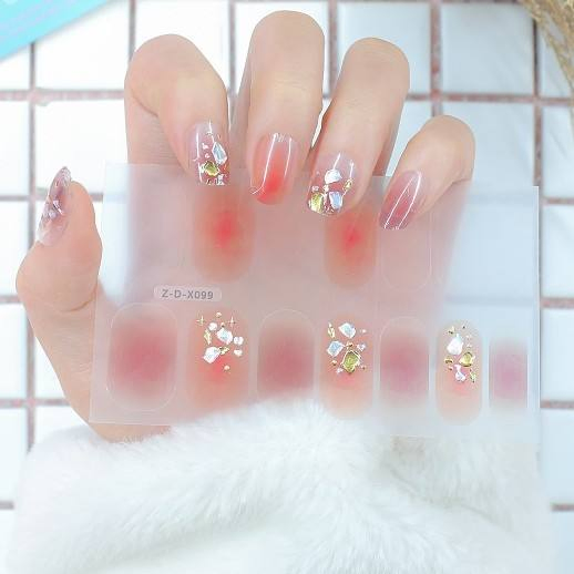 Tiktok Hot Sell Nail Sticker Colorful Series Stickers New Nail Enhancement Stickers