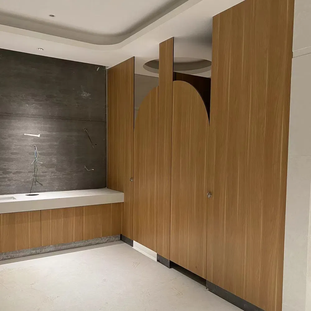 Commercial Fireproof and Waterproof Compact Laminate HPL Phenolic Toilet Partition Cubicle