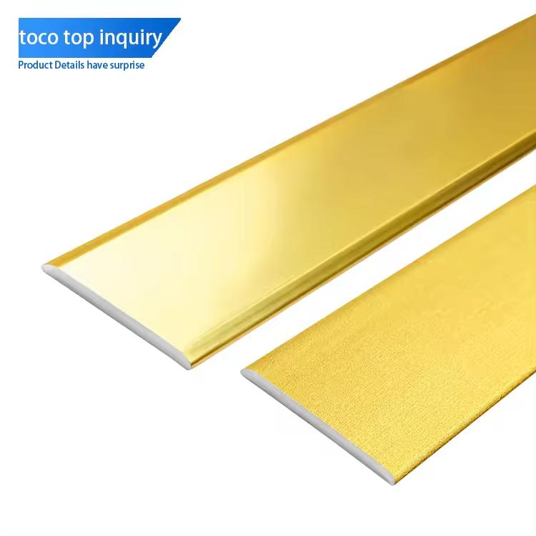 Factory Supply Metal Ceiling Decorative Flat Strip Stainless Steel Tile Edge Trim