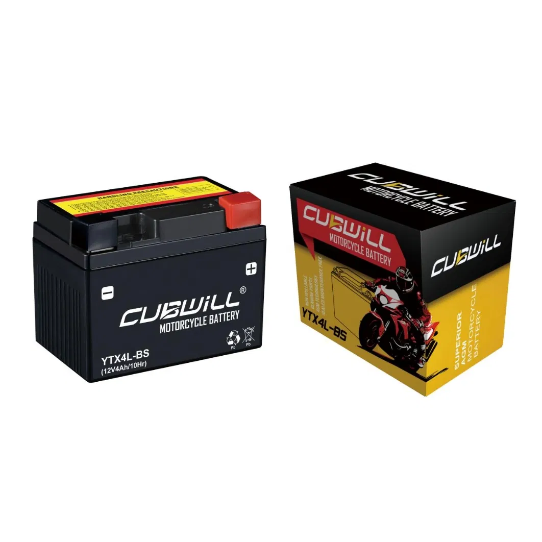 Аккумулятор YTX4L-BS 12V 4Ah для скутеров Yamaha и Honda