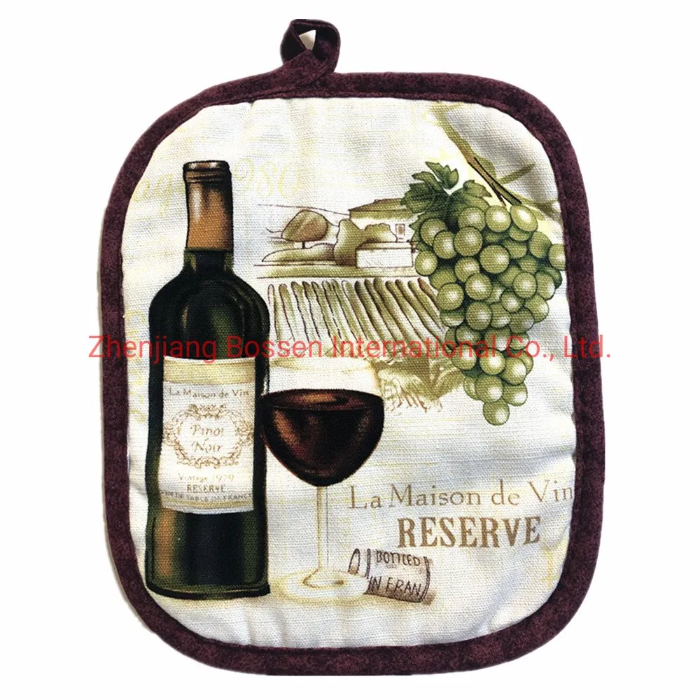 Custom Print Polyester Cotton Pot Holder Mat