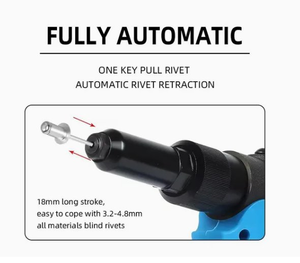 Cisivis Pedal Rivet Gun Pneumatic Riveter Easy Operation Hand-Free Riveting Tool