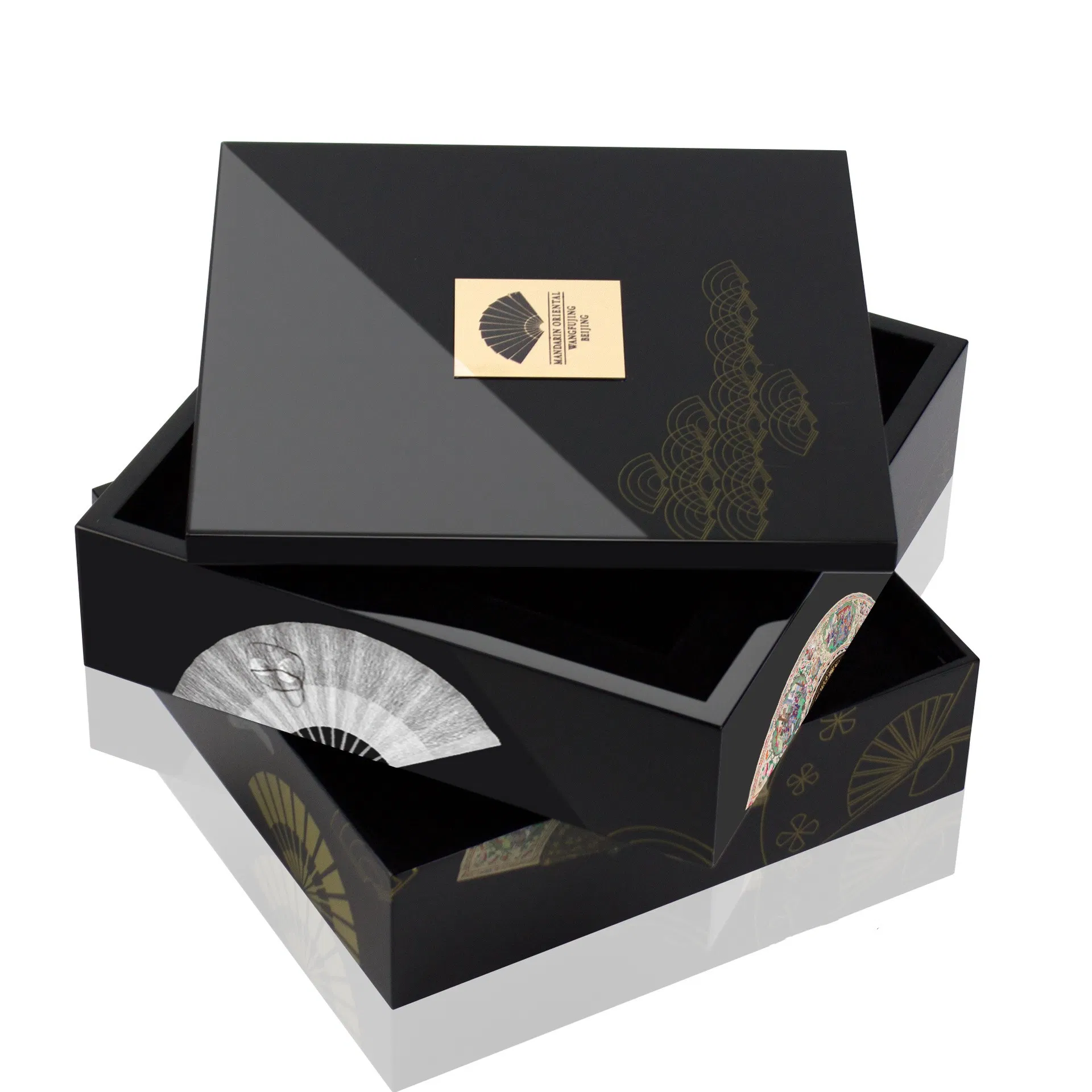 Glassy Black Piano Paint Finish Wooden Cigar Collection Humidor