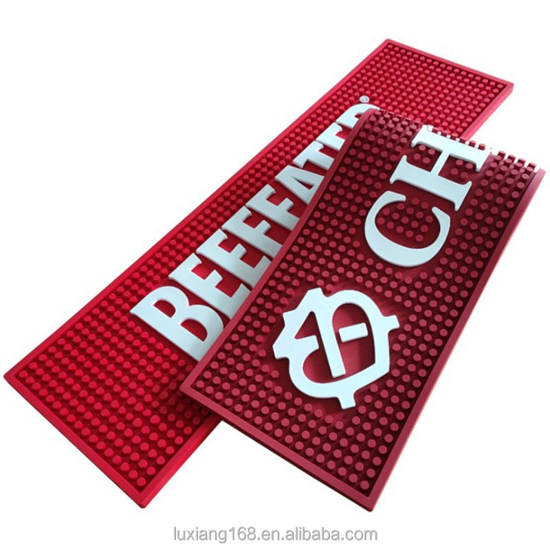Factory Rubber Soft PVC Bar Mat Anti Slip Beer Mat Logo Mat