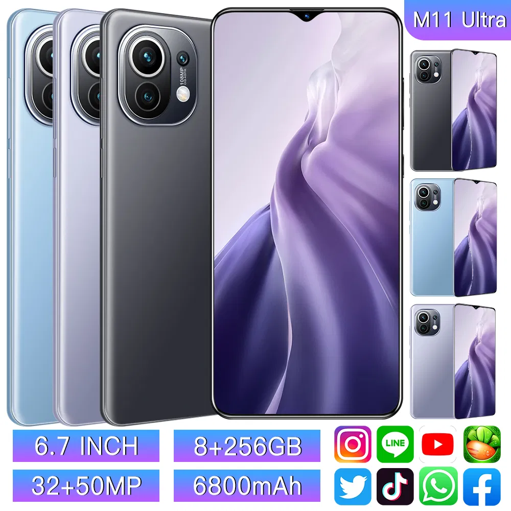 OEM/ODM Factory Global Version Mobile Phone M11 Ultra 8GB/256GB 6.7 Inch Dual SIM Cellphone 4G 5g Smartphone
