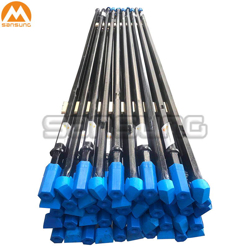 Integral Steel Rods Drill Bar with H22 H25 Shank and Chisel Tip