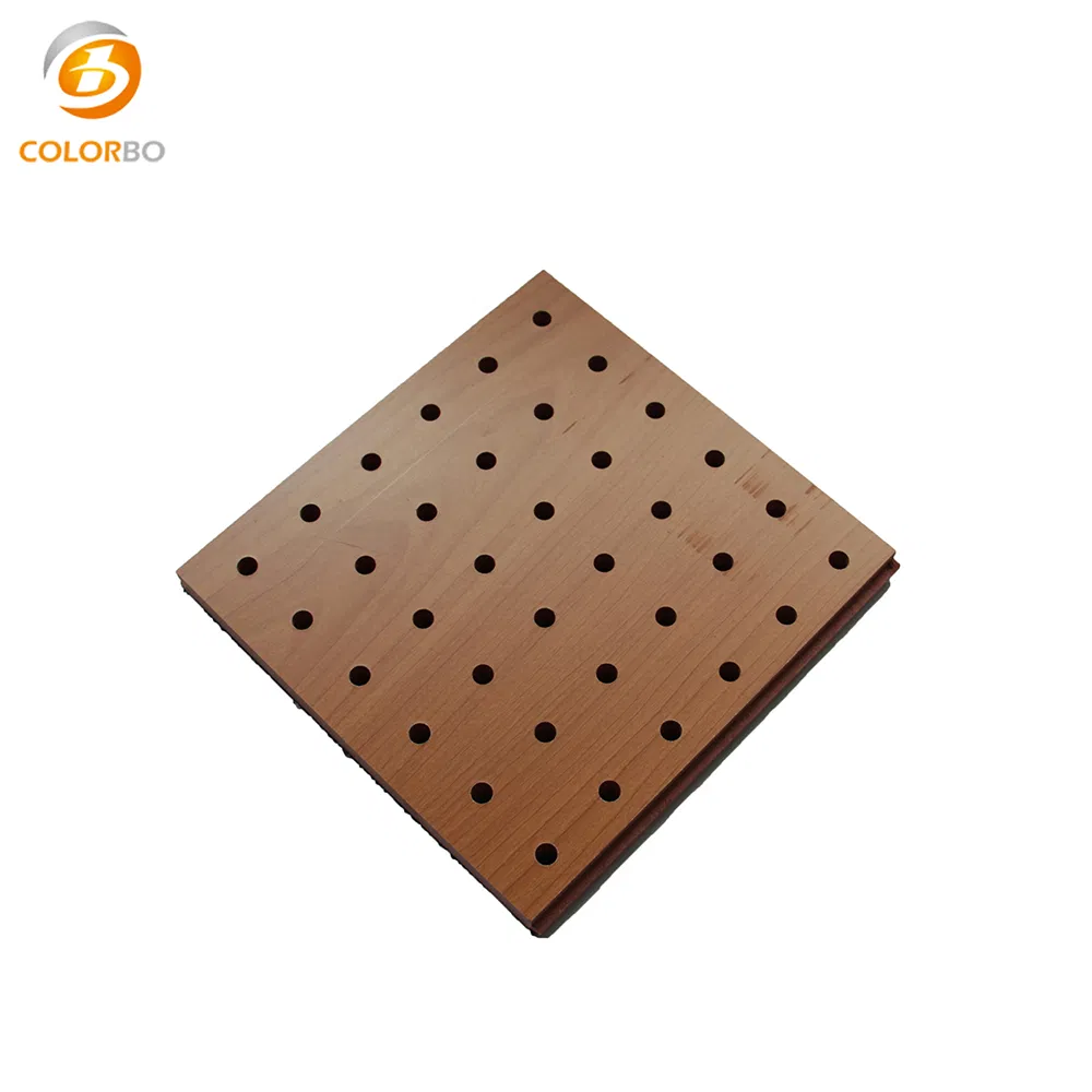 Wood Timber Veneer Perforated Wooden Acoustic Panel