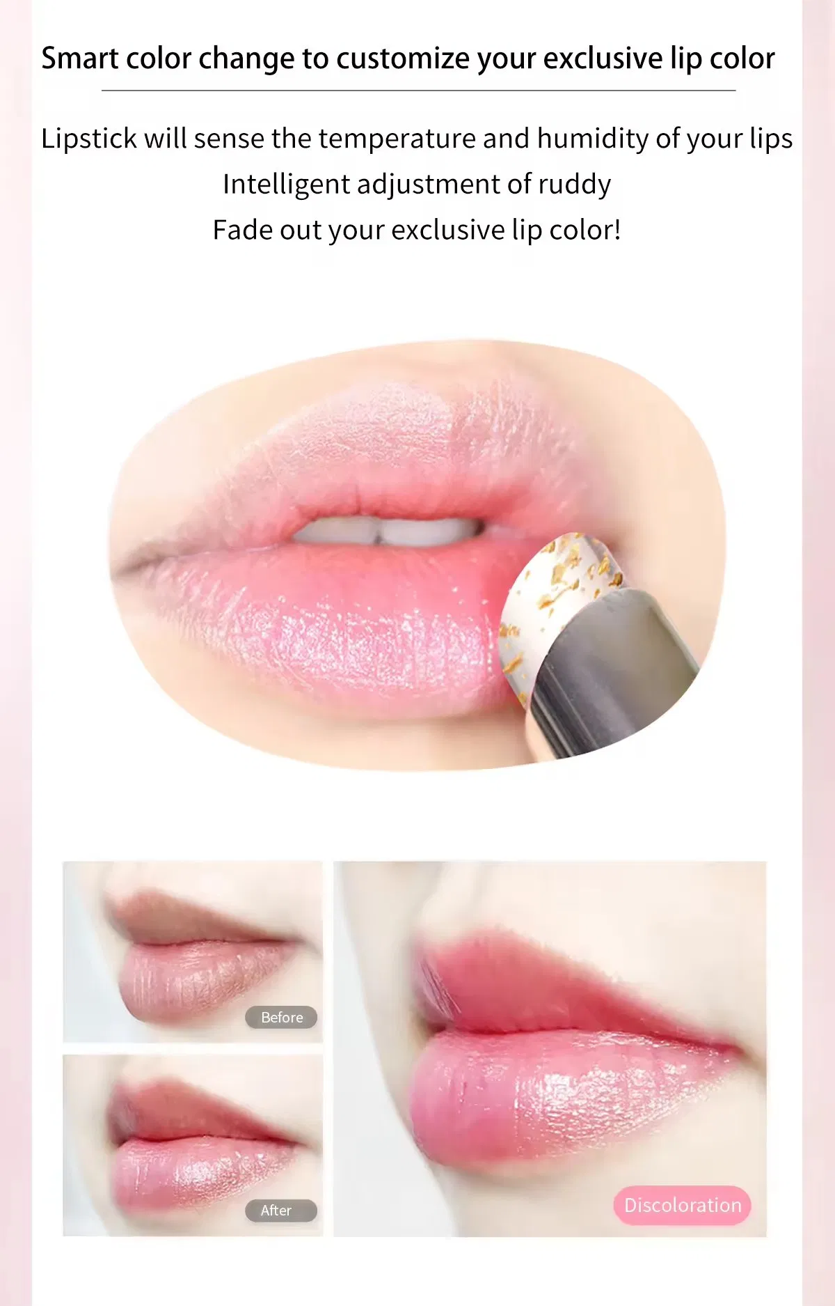 Make Your Own Lipstick 24K Gold Cosmetics Lip Skin Makeup Private Label Nude Gold Foil Lipstick Chapstick Lip Balm