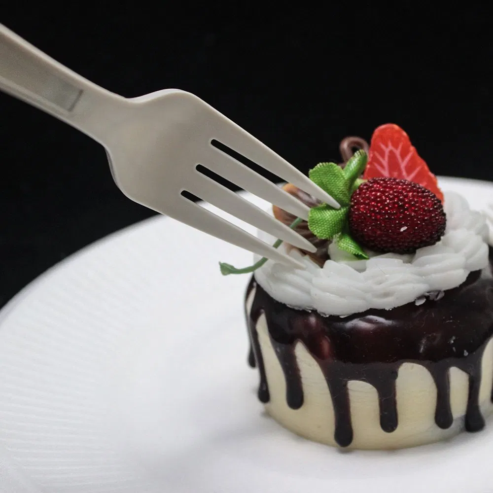 Disposable Cornstarch Tableware Eco- Friendly Biodegradable Knife and Fork for Takeaway