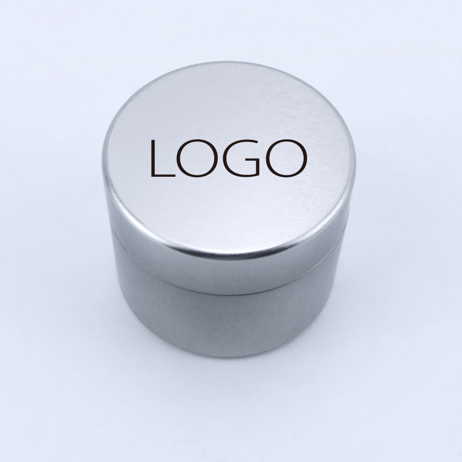 64*52mm Round Tin Box Herb Saffron Wax Storage Screw Top Iron Tin Container