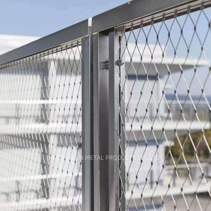 Stainless Steel Wire Rope Cable Hand-Woven Net Flexible Metal Mesh Net/Bird Net/Zoo Safety Wire Net/Rope Mesh/Stainless Steel Rope Net/Zoo Fence