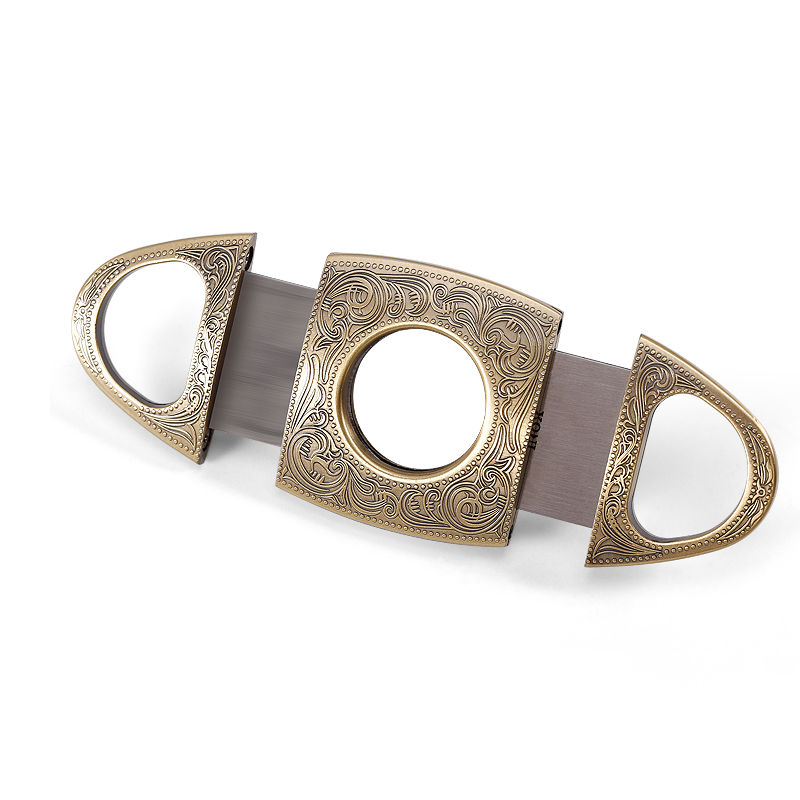 Premium Antique Bronze and Sleek Silver Zinc Alloy Cigar Cutter J06