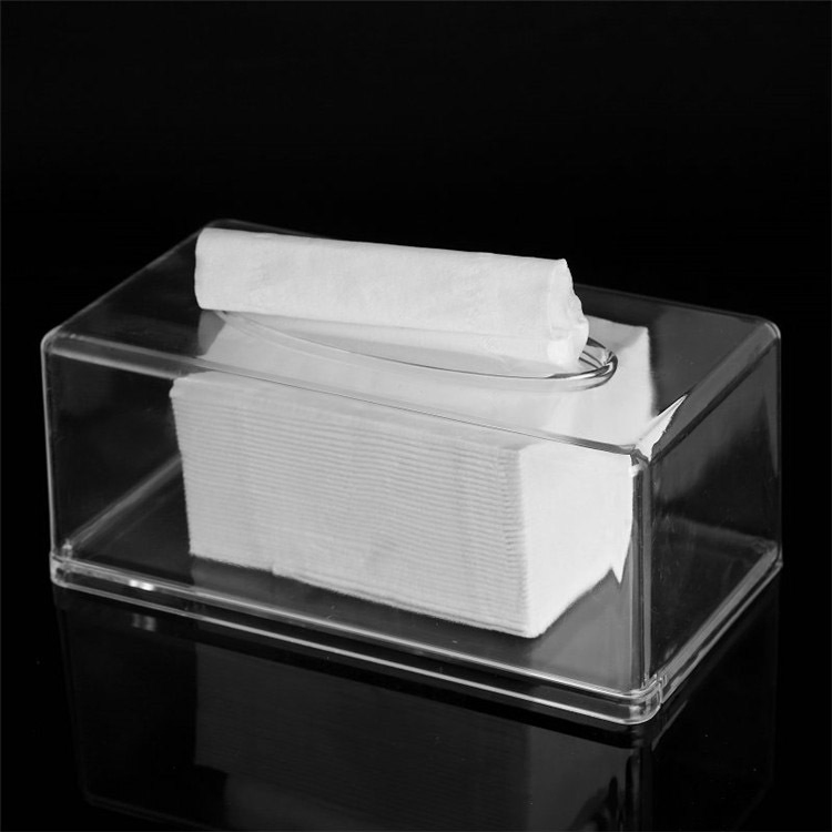 Single Piece Custom Cheap Transparent Plastic Cover Tissue Box