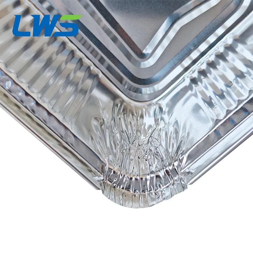 750ml 8.5*4.5'' Takeaway Disposable Aluminum Foil Food Tray for Baking Grilling BBQ