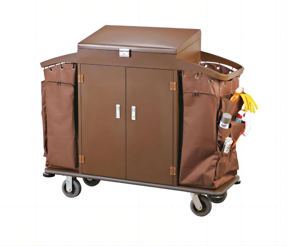 Efficient Three-Layer Guest Room Cleaning Cart for Hotels