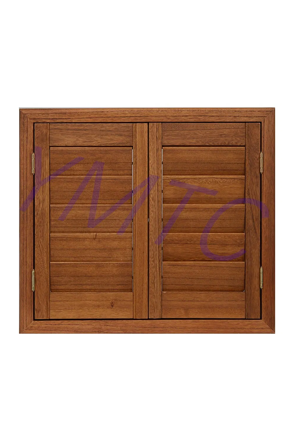 French Oak Stain Natural Wooden Color Plantation Shutters