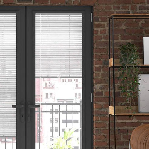 Cordless Cellular Shades Interior Inside Open Built -in Window Honeycomb Spring Blinds with Frame for French Door