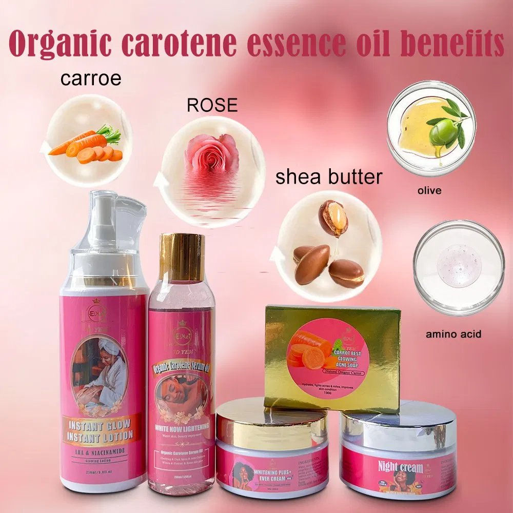 OEM/ODM Carotene Beauty Whitening Body Facial Treatment Set Vitamin C Vitamin E Skincare Set