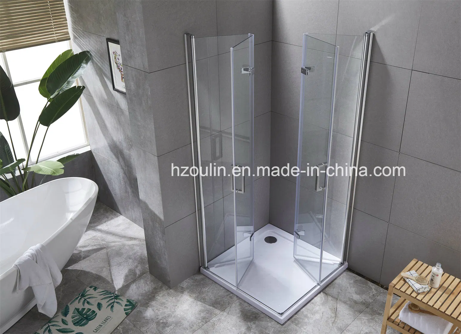 Shower Enclosure with Hinges