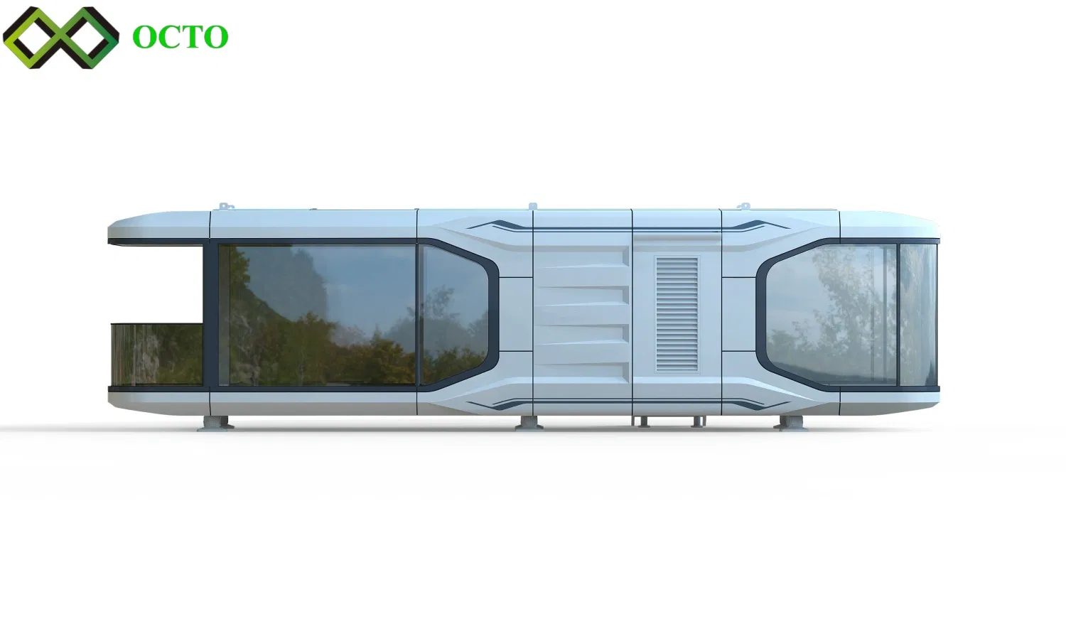 Tourist Attractions 38sqm Tajikistan Beach Prefab Space House as Mobile Convenience Store