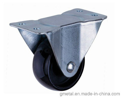 Top Plate Black PP Fix Wheel with Plain Bearing
